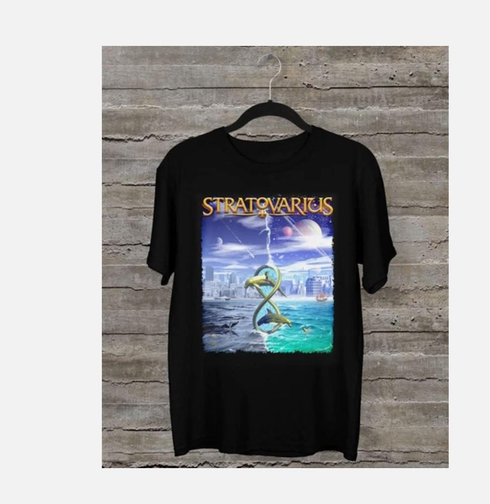 STRATOVARIUS INFINITE Short Sleeve Black All Size Gift TShirt Unisex T-Shirt