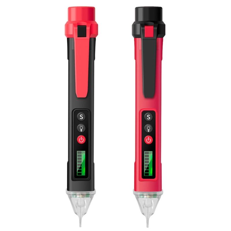 Adjustable Sensitivity Electrical Tester Pen Not Contact Voltage Detectors Live Wire Identifier Flashlight Color Display
