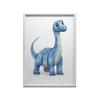 Plakat Niebieski Dinozaur W Krainie Fantazji Plakat Niebieski Dinozaur W Krainie Fantazji, 50X70 Cm, Bez Ramy, Papier Matowy 230 Gsm