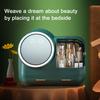 Yousheng Dustproof Makeup Storage Box with LED Mirror Large Capacity Multiple Compartments Countertop Makeup Storage Organizer