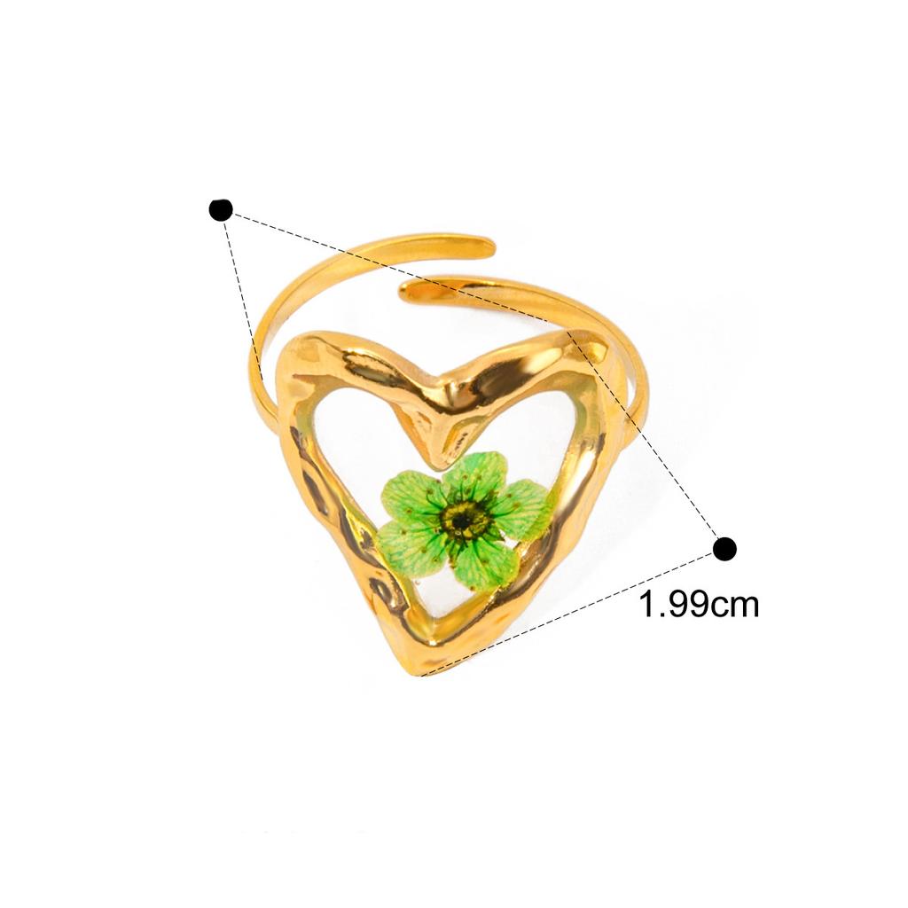 Yori Прибытия Вечный Цветок Мода Классическое Открытое Кольцо Покрытие PVD 18K Аксессуары для Одежды Водонепроницаемые Модные Украшения Подарок