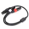 JORINDO JD6077 5‑Pin XLR Female to 3‑Pin Double XLR Female Cable Y Type Cable Splitter Line Audio Adapter