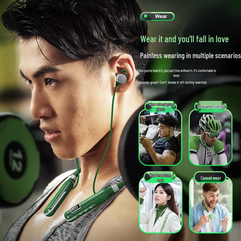 Беспроводные наушники Bluetooth: Спортивные наушники-вкладыши с оголовьем, двойным ухом, длительным временем работы и шумоподавлением