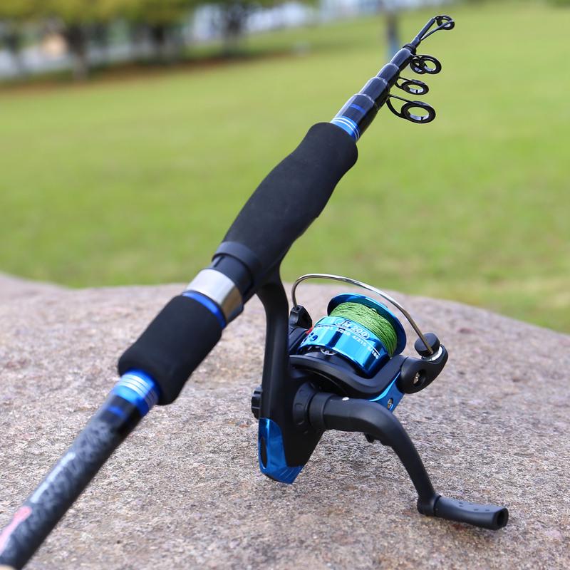 Комбинированная рыболовная катушка и удочка Портативная телескопическая удочка 1,8 м и гладкая спиннинговая катушка
