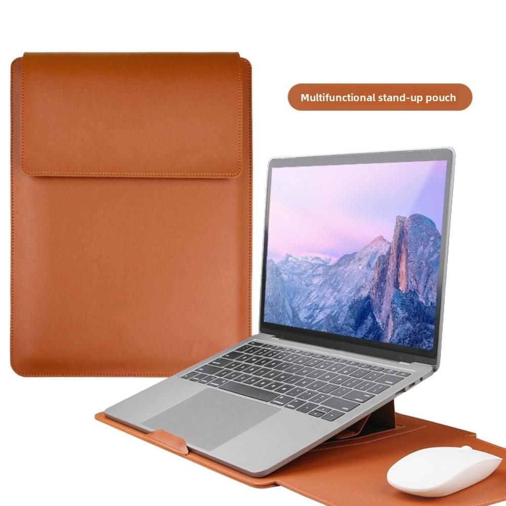 Bracket Design Laptop Sleeve Bag PU Leather Laptop Bracket Inner Bag Business Trip