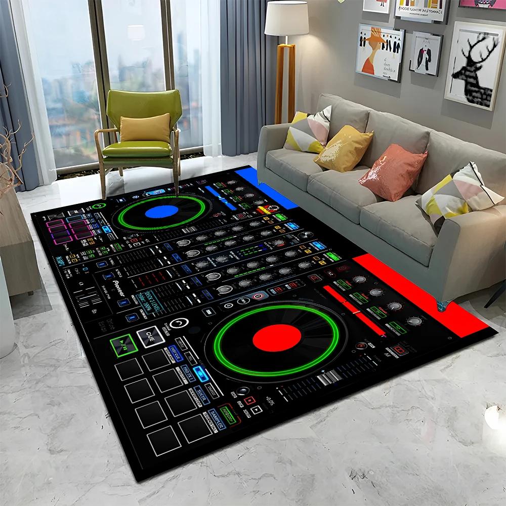 3D DJ Music Screen Keyboard Cartoon Carpet Mat для дома, гостиной, спальни, дивана, коврика для двери, коврика для детской зоны, нескользящий коврик для пола
