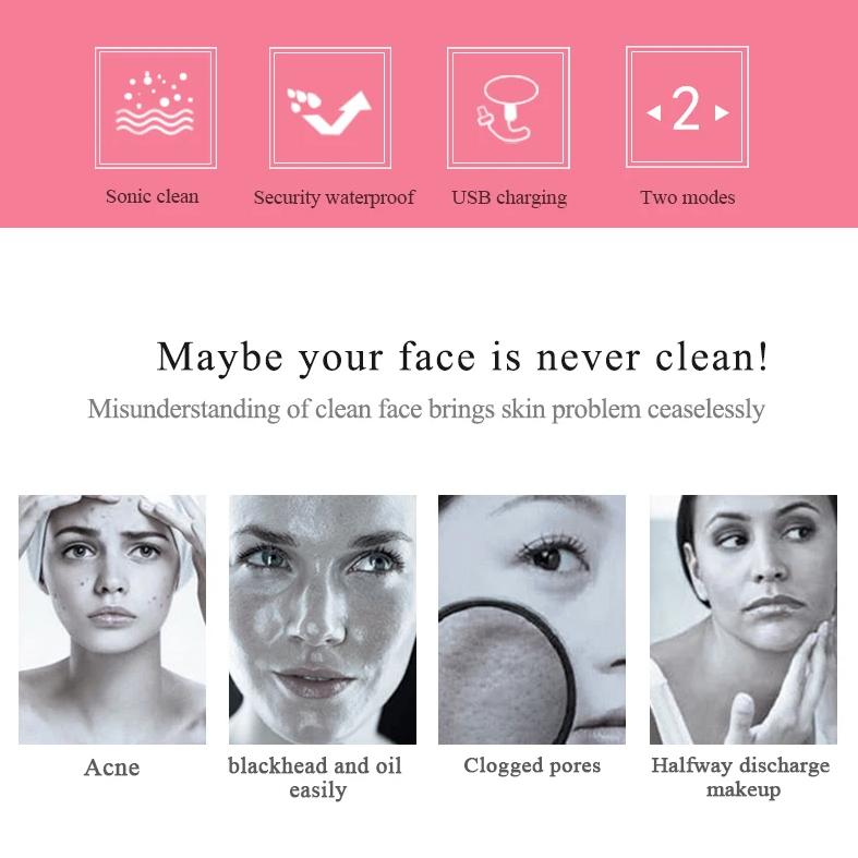 3 в 1 перезаряжаемая щетка для очищения лица, средство для удаления черных точек, средство для снятия макияжа, глубокое очищение пор лица, массажер для очищения лица