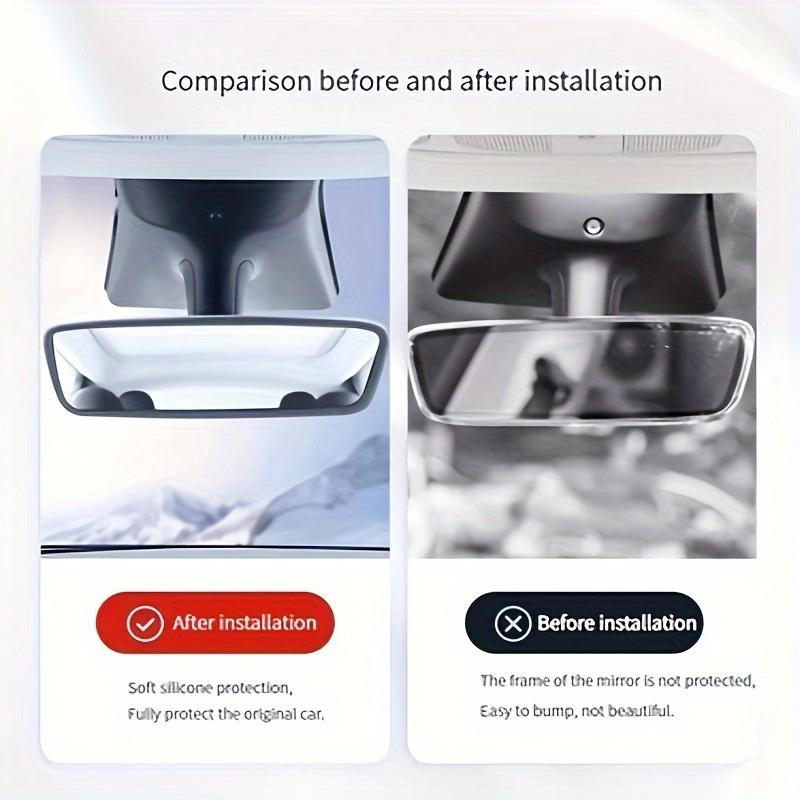 Car Decoration with Interior Rearview Mirror Protective Cover, Multi-color Silicone Anti-collision, Universal Type