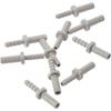 10pcs 1/4" Stem OD X 3/16" Hose ID Straight Pipe Joint Plastic Reducer Coupler Hose Barb PU PE Tube