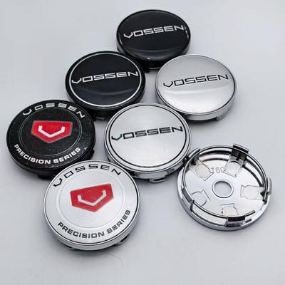 4 шт. Логотип Vossen Эмблема Центральные Колпачки Колес Автомобиля Внешний Диаметр 60 ММ Внутренний Диаметр 56 ММ Колпачки Ступицы Колеса Заглушка Диска Колпачки Ступицы Пылезащитный Чехол Замена Автоаксессуаров