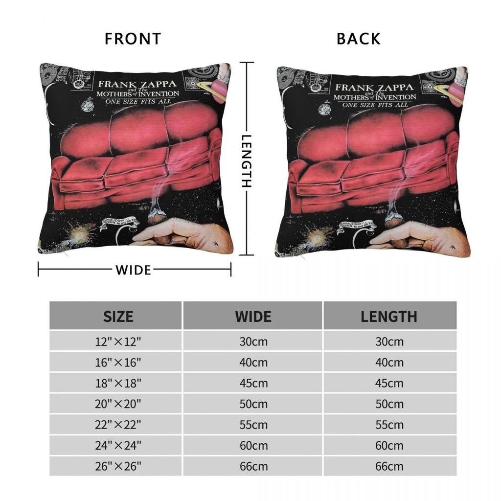 Frank Zappa One Size Fits All Square Pillowcase Polyester Linen Velvet Pattern Zip Decorative Pillow Case Home Cushion Cover