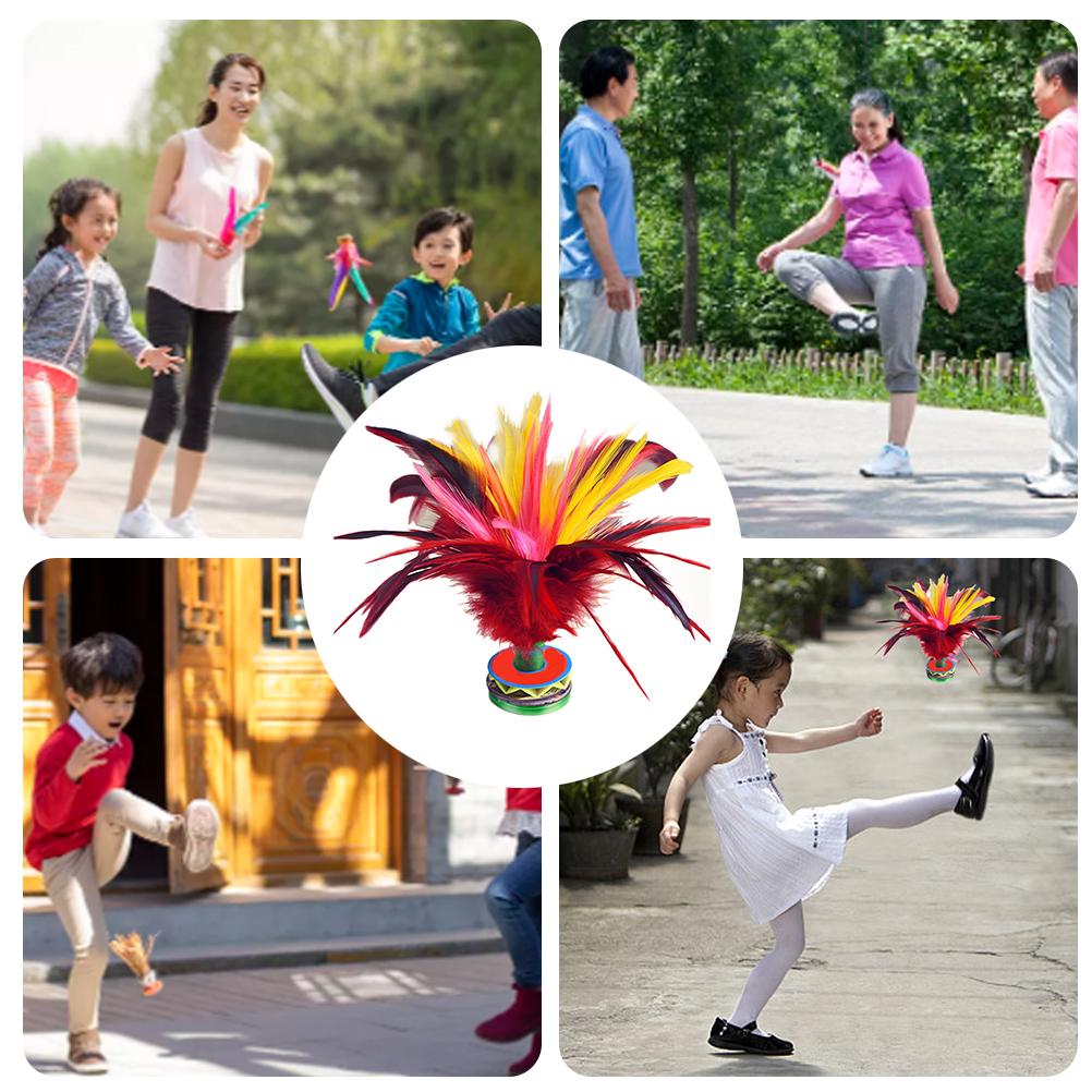 2 шт. волан для ударов, красочные китайские воланы для ударов Jianzi для детей и взрослых