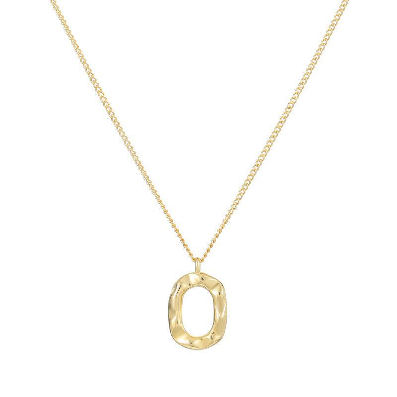 Ожерелье из серебра 925 пробы Banyan Tree в виде неправильного пончика - Корейская цепочка на ключицу в холодном стиле для женщин