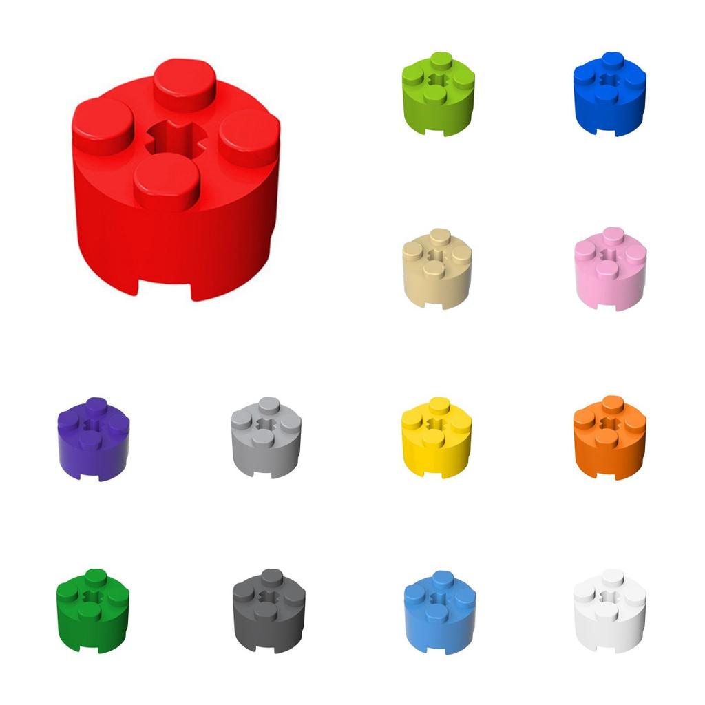 50pcs 3941 Round 2x2 with Axle Hole Building Block Toy Compatible Classic Accessories Construction DIY MOC High-tech Gift