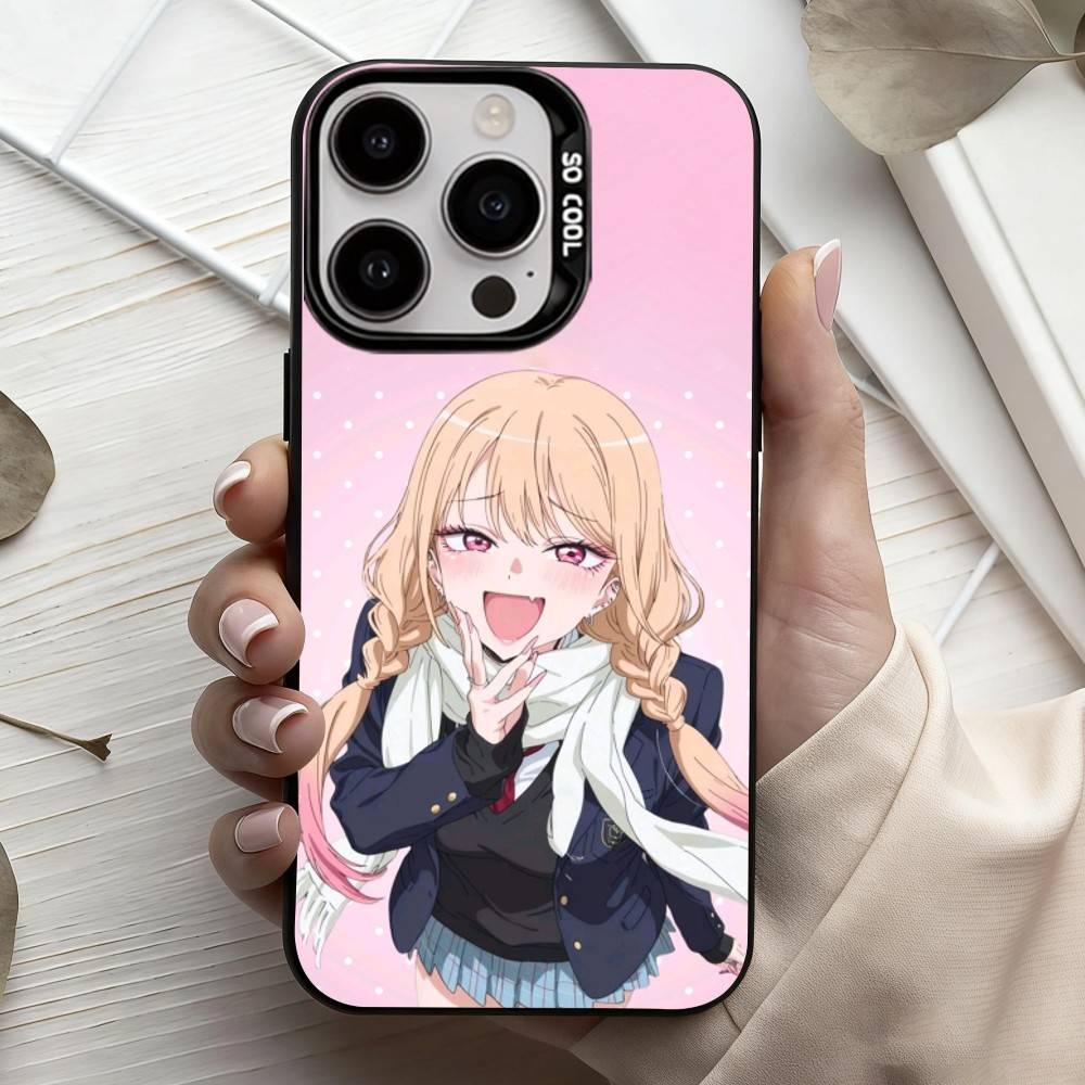 Чехол для телефона My Dress Up D-Darling M-Marin K-Kitagawa для iPhone 17, 16, 15, 14, 13, 12, 11 Plus, Pro Max Черный Конфетный Посеребренный Чехол