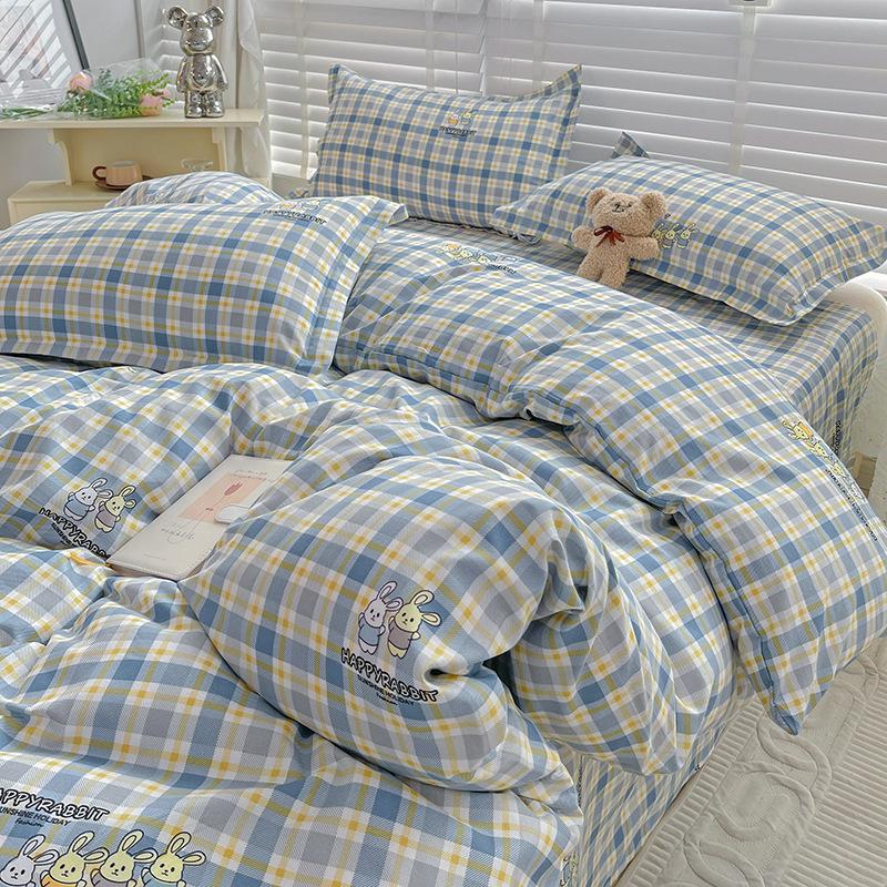 Four-piece Bedding Set Pure Cotton New Style Princess Style Dormitory Single Three-piece Bedding Set