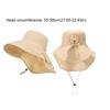 Solid Color Wide Brim Sun Hat with Neck Cover Korean Style Fisherman Hat Adjustable Neck Protection Women Bucket Hat