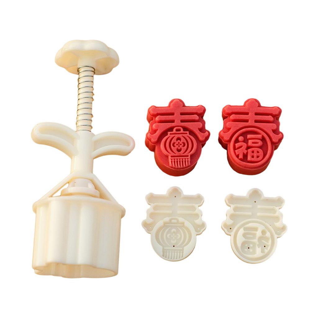 50g Mooncake Mold Easy To Use Plastic Mold Spring Festival Hand Pressed Pastry Mold Plastic Material for Spring Festival