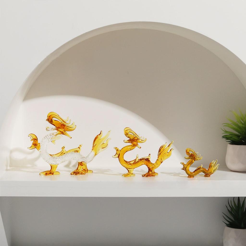 Фигурка дракона из кристалла Кертари, статуэтка дракона зодиака, фен-шуй 2024, новогодняя статуэтка дракона, талисман для интерьера 7 см [подлинный продукт] -