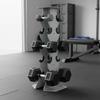 5 Pair Dumbbell Rack Gray Upright Curved Holders for Home Gym