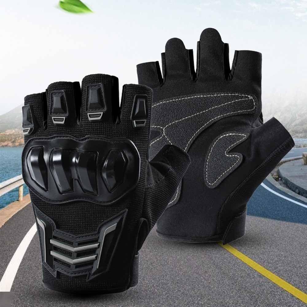 Anti-Slip Half Finger Gloves Wear Resistant Bicycle Gloves Motorcycle Gloves Electric Bike