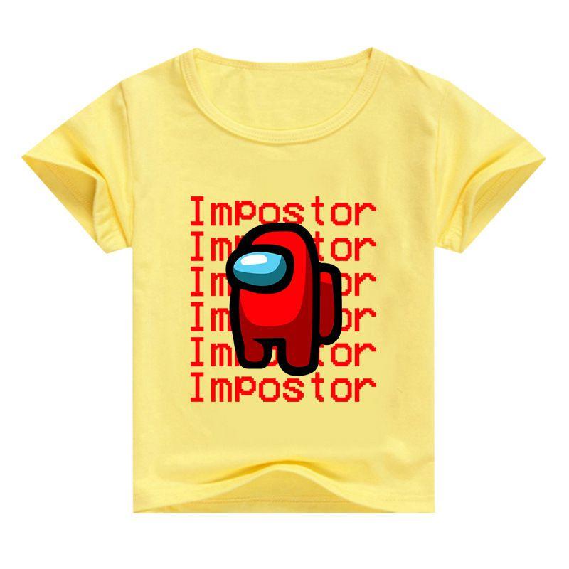 Us Among Impostor Tshirt Children Summer Round Neck Print Casual Short Sleeve
