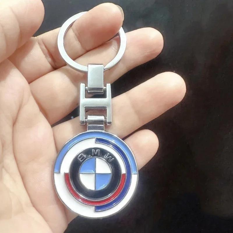 Автомобильная наклейка 2024 50-летний юбилей Новый логотип Эмблема BMW Роскошный брелок для ключей автомобиля Для BMW X1 X2 X3 X4 X5 X6 3 5 Серии M2 M3 M4 M5 M6 M7