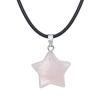 Natural stone star pendant, Xiuyu, blue patterned stone, pentagram necklace, jewelry