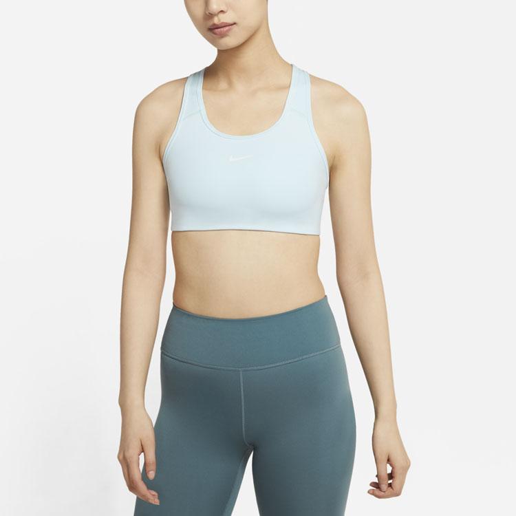 Nike Средняя поддержка цельный мягкий облегающий спортивный топ без рукавов женские топы Glacier-Blue BV3637-474