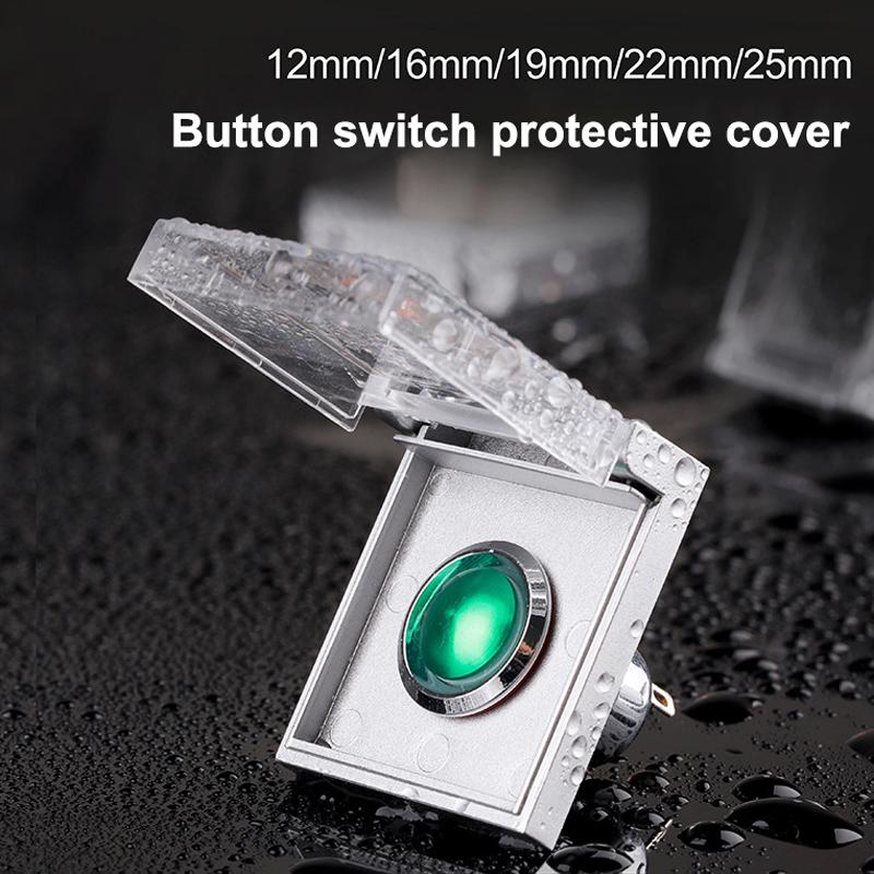 Waterproof Push Button Switch High Head Transparent Guard Case For Electrical Appliances Outdoor Installation
