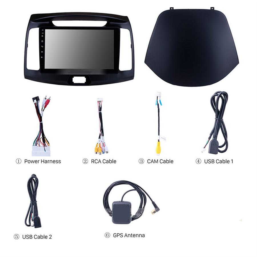 2DIN Автомобильная GPS-радиостанция 9" Android 10 Мультимедийный проигрыватель Для Hyundai Elantra 2011-2016