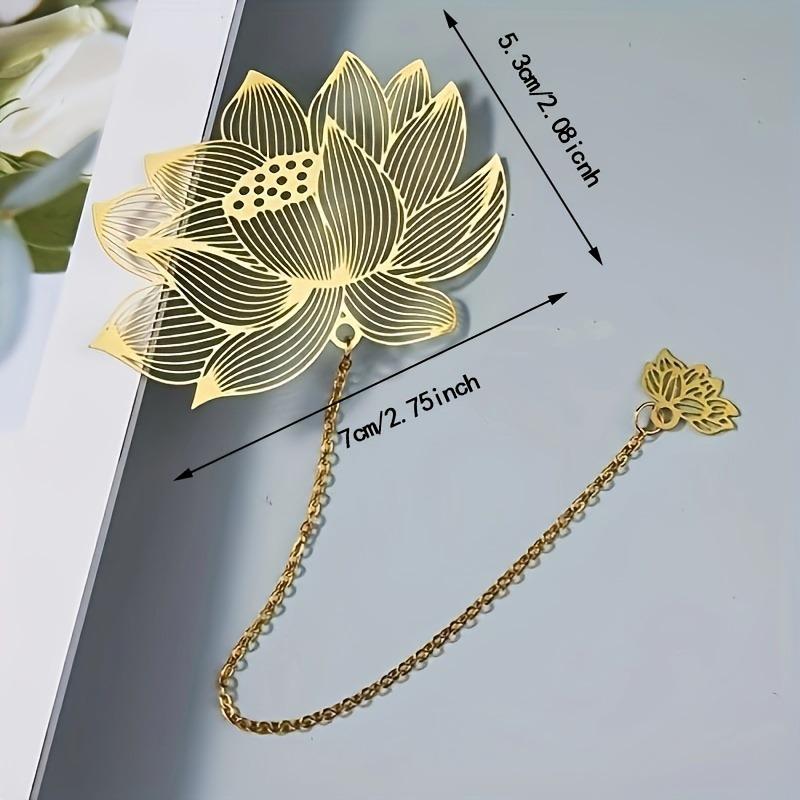 4 шт. Золотые полые металлические закладки с цепочками, Универсальный подарок для книголюбов, писателей, читателей, на день рождения, выпускной - Без перьев