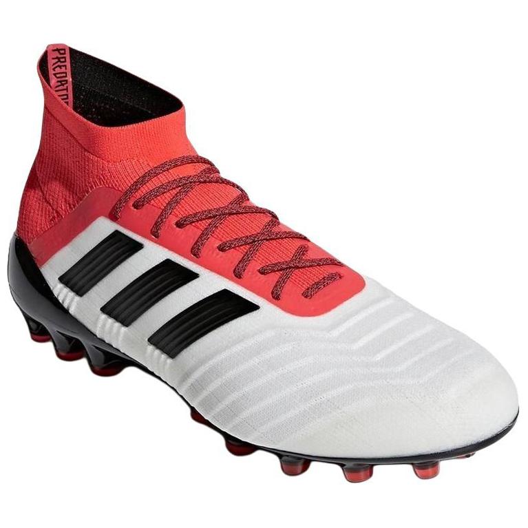 Adidas Predator 18.1 Slip Resistant Abrasion Resistant Soccer Shoes Men's White Red Black CP9257
