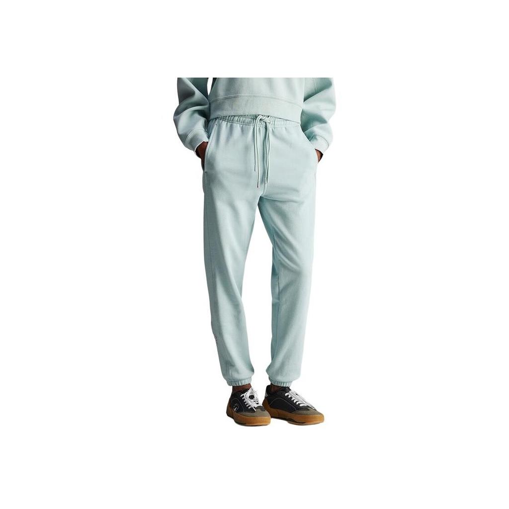 Adidas FW24 Однотонные удобные повседневные трикотажные спортивные брюки со шнуровкой, женские брюки светло-голубого цвета IW9887