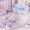 Multi-layer Student Pencil Case Large Capacity Gel Pen Organizer Kawaii Cute Pencil Pouch Kids