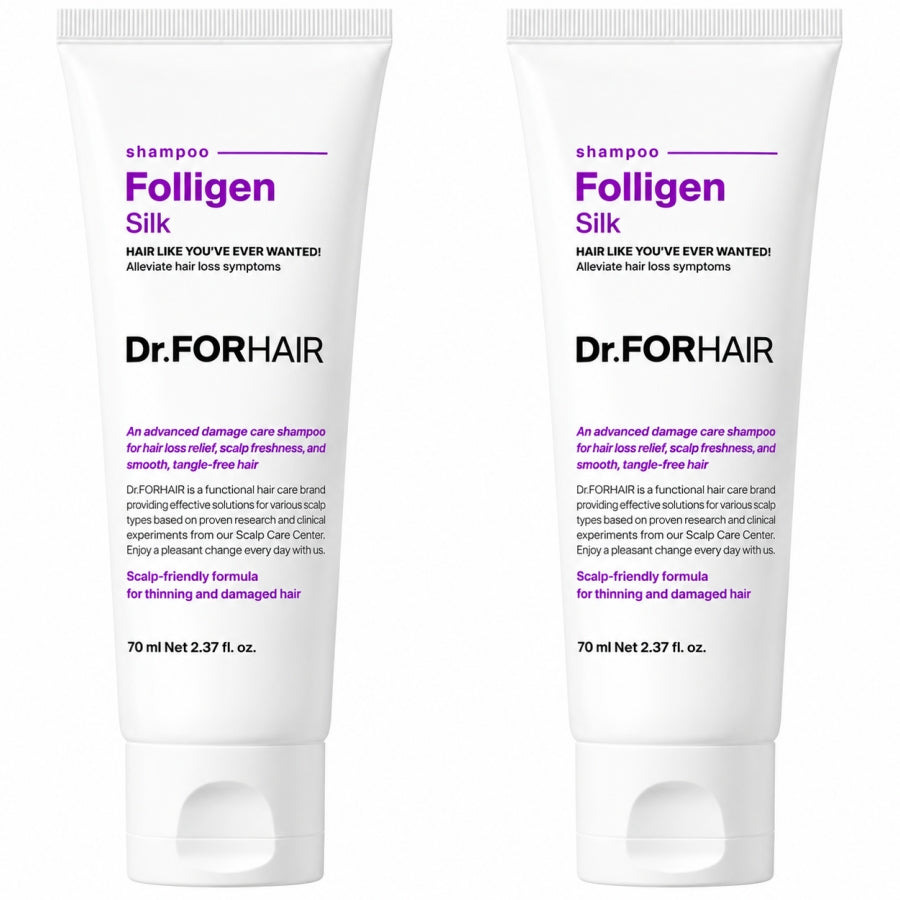 Dr.ForHair Folligen Silk Shampoo 70ml*2Pcs/4Pcs