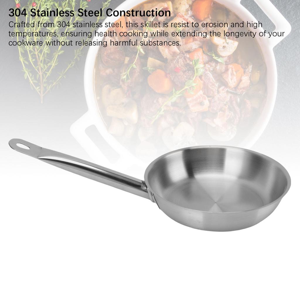 Сковорода с антипригарным покрытием из нержавеющей стали 304 20 см Сковорода с антипригарным покрытием для всех типов плит Кухонные принадлежности