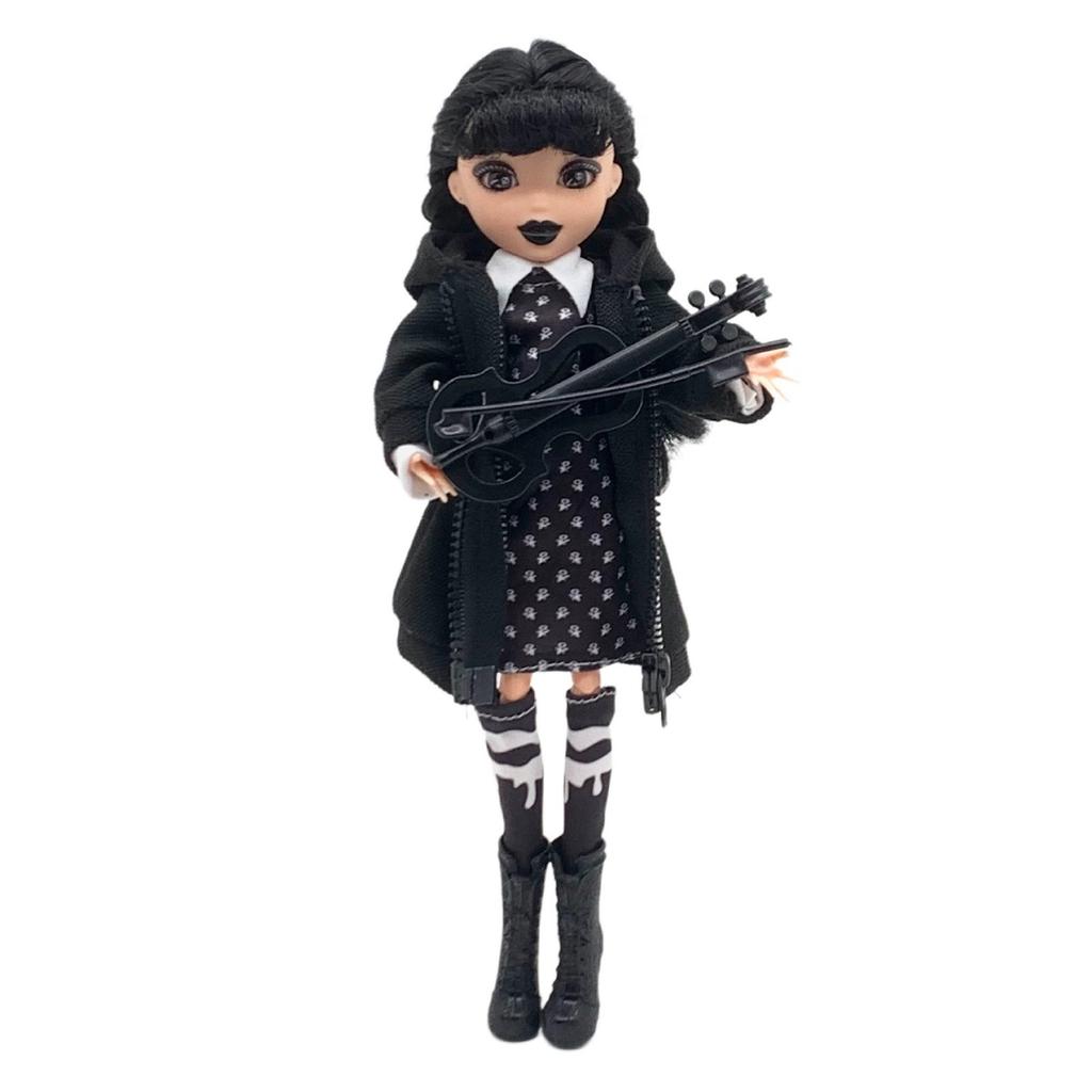 11,5-дюймовая кукла с подарочной коробкой, черное платье, каблуки и волосы, идеальная игрушка в подарок для девочек и фанатов