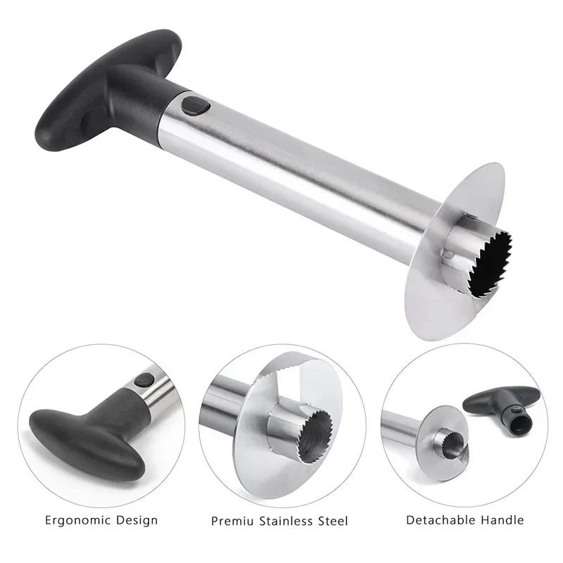 Kitchen Stainless Steel Pineapple Corer Slicer Spiral Ananas Cutter Fruit Corer Peeler Stem Remover Blades for Easy Coring Tools