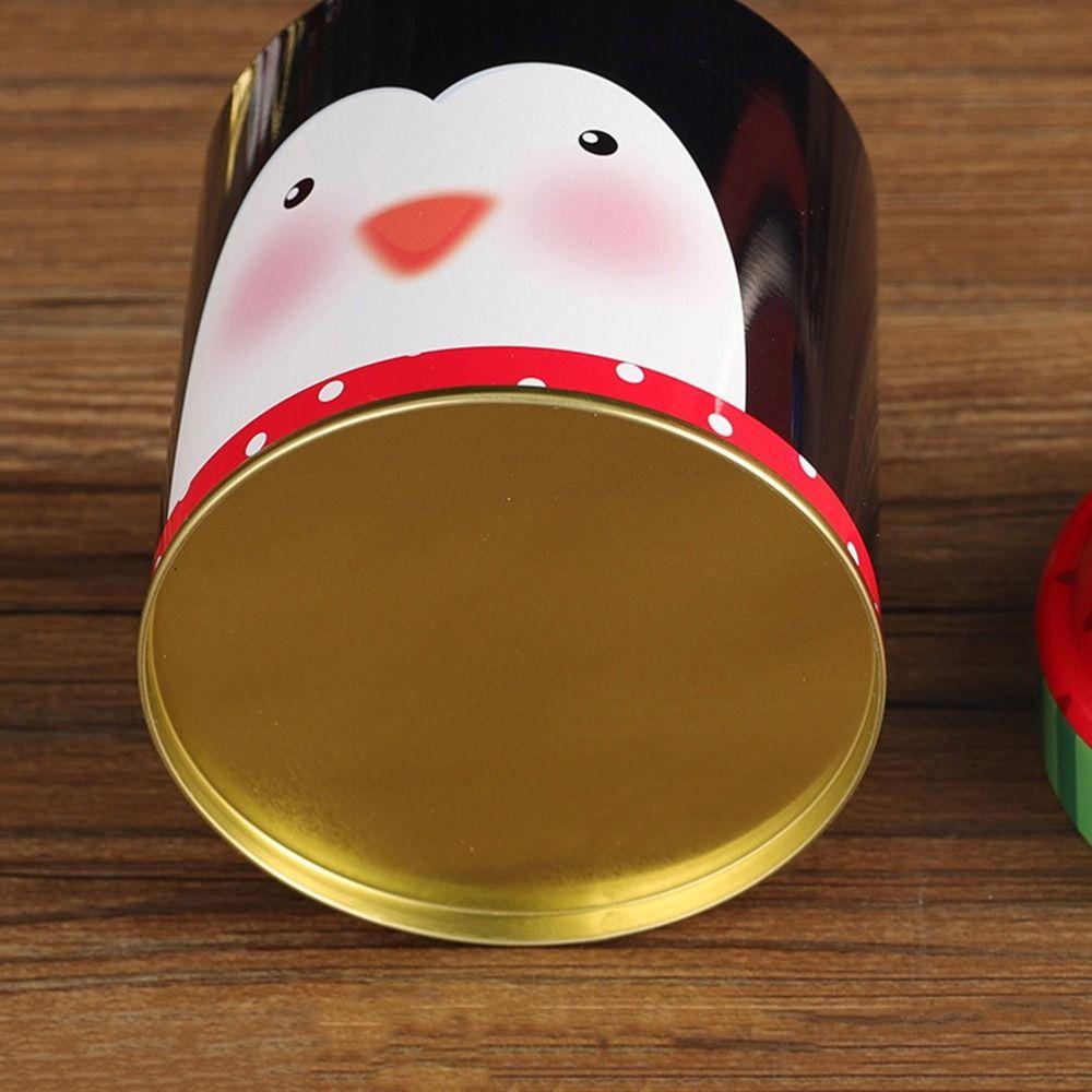 Santa Claus/Snowman/Penguin Christmas Hat Storage Tin Snack Candy Packaing Box  Christmas Gifts