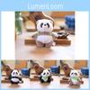 Cute Adorable Panda Plush Toy Keychain Soft Short Plush Stuffed Animal Accessory
