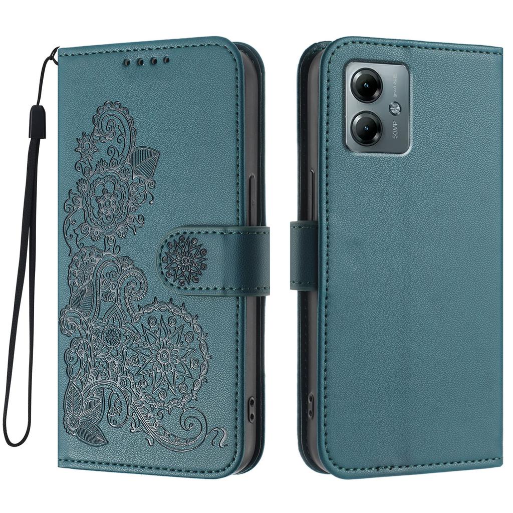 For Motorola Moto G Play (2025) 4G Phone Cases Mandala Flower Leather Wallet Mobile Cover with Strap