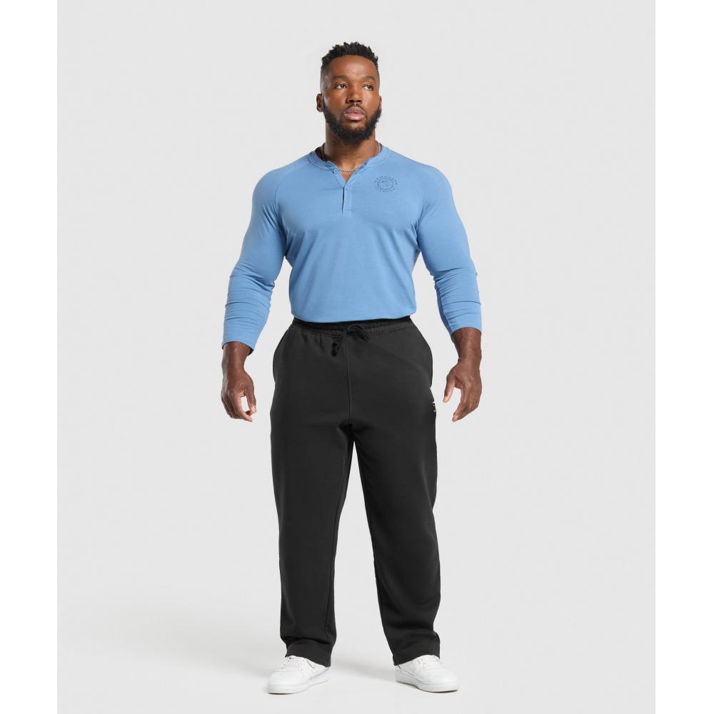 Gymshark Legacy Henley Classic Blue A5a3c Udbr