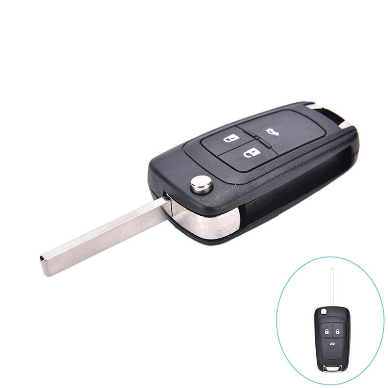 Lip Folding 3 Button Flip Remote Key Shell Case Cover Fob For Chevrolet Cruze