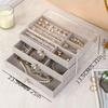 2025 Acrylic Velvet Jewelry Organizer with 3 Drawers for Earrings Necklaces Bracelets Storage- Stackable Display Case Box Holder