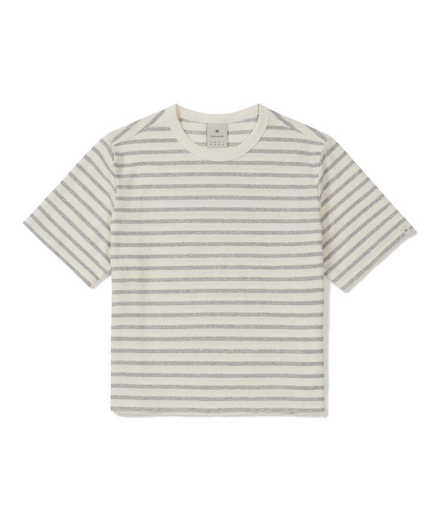 SNOWPEAK APPAREL Женская полосатая футболка с коротким рукавом из Sorona (S26Mwfts69) Серый