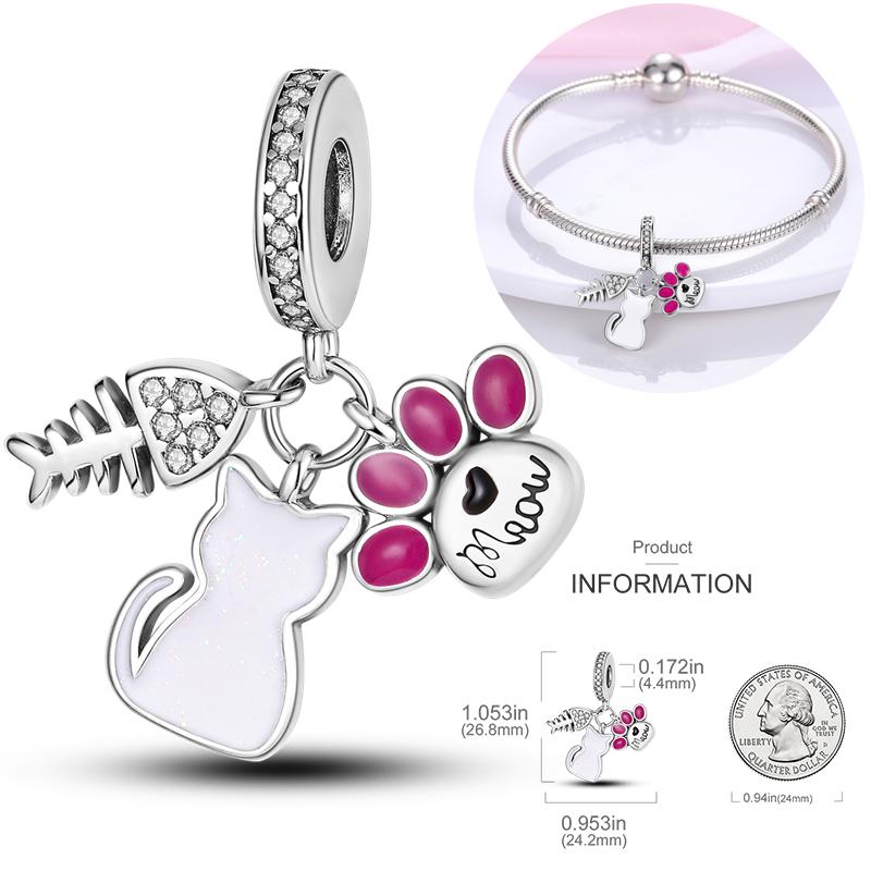 Fashion Trend 925 Silver Travel Airplane Dangle Charms Fit Original  Charm Bracelet DIY Sunflower Butterfly Bead