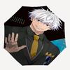 1 шт. Складной зонт-автомат, вдохновленный Сатору Годжо из Jujutsu Kaisen, с 8-реберным железным каркасом - Портативный для фанатов, путешественников, повседневного использования, на фестивали