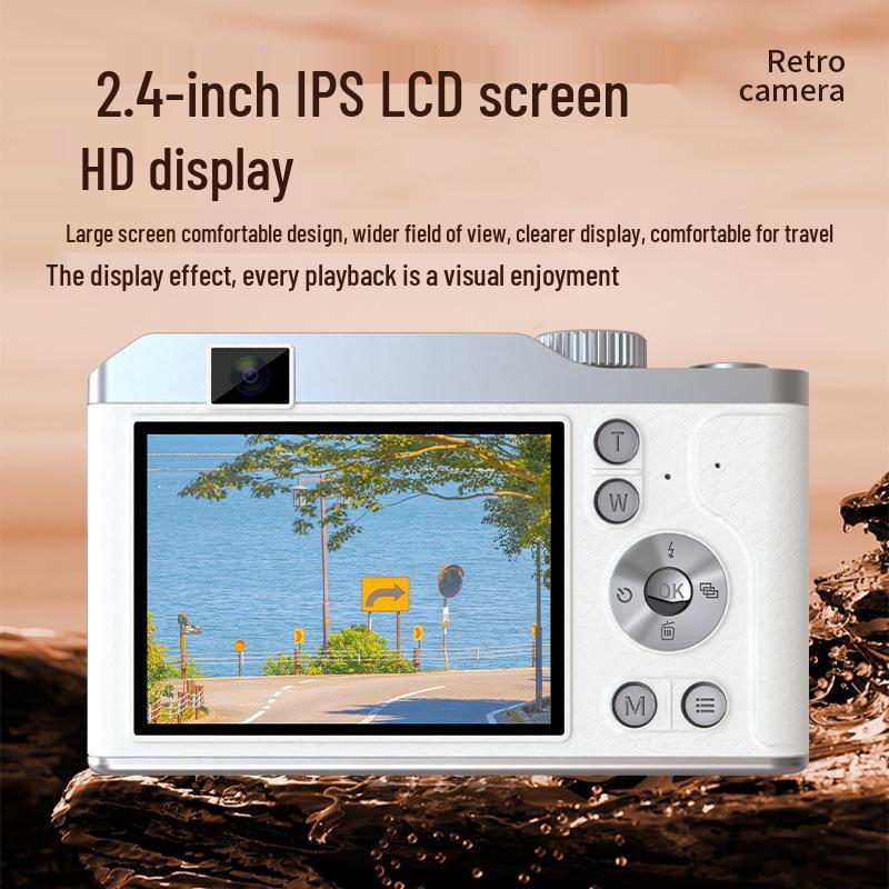 Ретро 4K HD Цифровая камера для детей - Начального уровня с телеобъективом