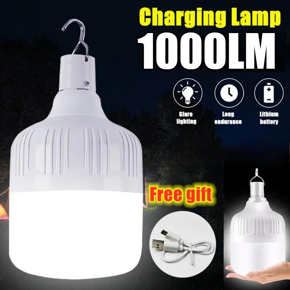 Portable Emergency Lights USB Rechargeable LED Lantern Hook Outdoor Adjustable Tent Lamp BBQ Fishing Camping Lighting Bulb